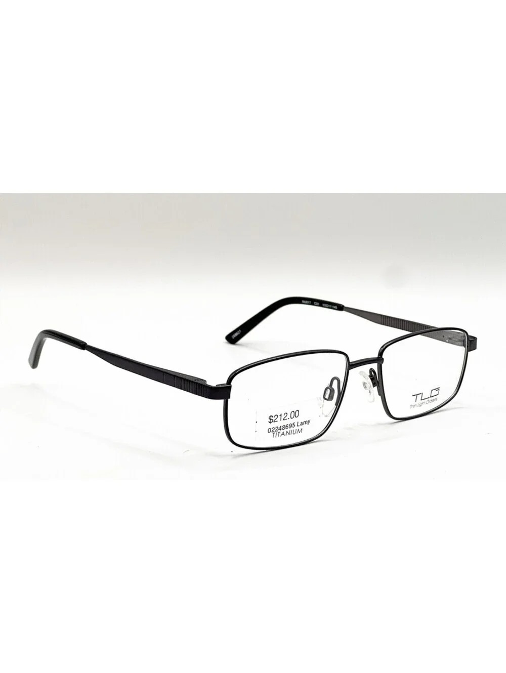 Tlg NU017 C01 Gunmetal Rectangle Authentic Eyeglass Frames 53-17-145